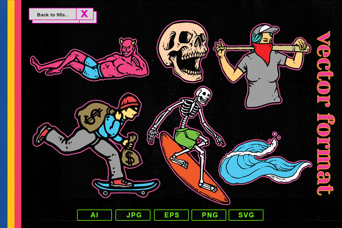 Back to the 90s T-Shirt Designs, an Illustration by TSV Art Collective (Photo 22 of 35)