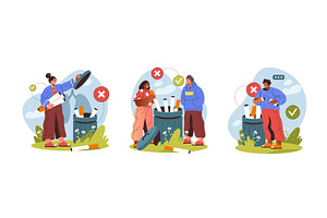 Vector poster set for stop smoking, a Healthcare Illustration by Elegant Solution