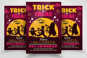 Halloween Trick Or Treat Night Flyer