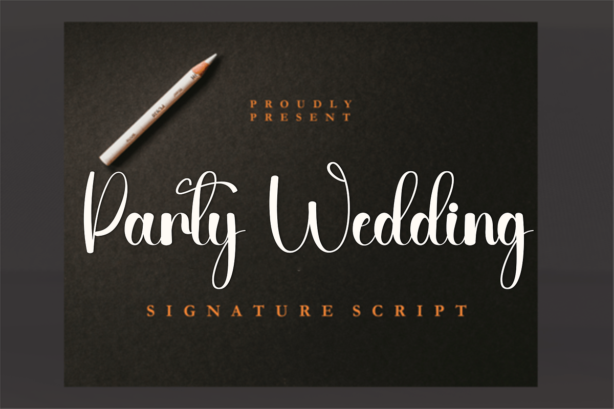 Party Wedding, a Handwritten Font by InermediaSTUDIO (Photo 1 of 8)