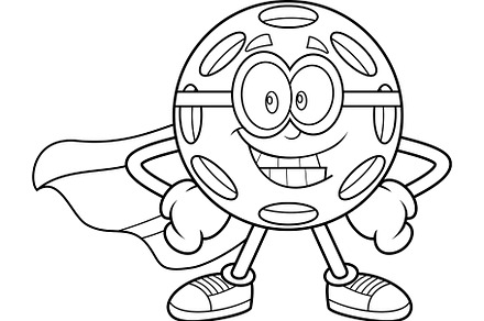 Superhero Pickleball Mascot