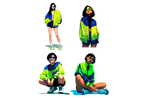Idol korean girls comics cartoon, a Person Illustration by Onyx