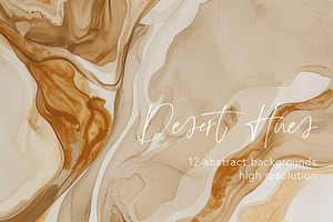 Abstract ink washes in desert hues