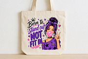 Born to Stand out PNG Goth Glam Girl, a Seasonal Illustration by CraftArtStudio (Thumbnail 2 of 4)