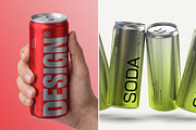 Soda Can Mockup Bundle, a Packaging Mockup by graphypix (Thumbnail 3 of 14)