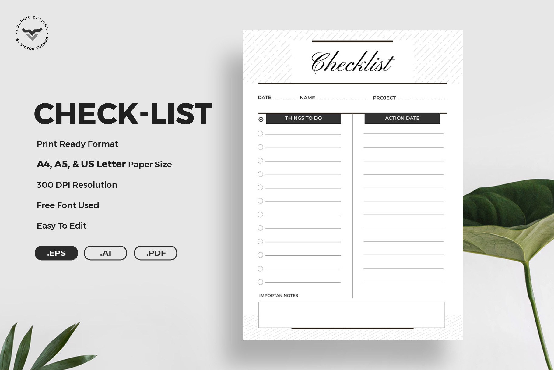 Minimal Check-List Planner, a Presentation Template by VictorThemes