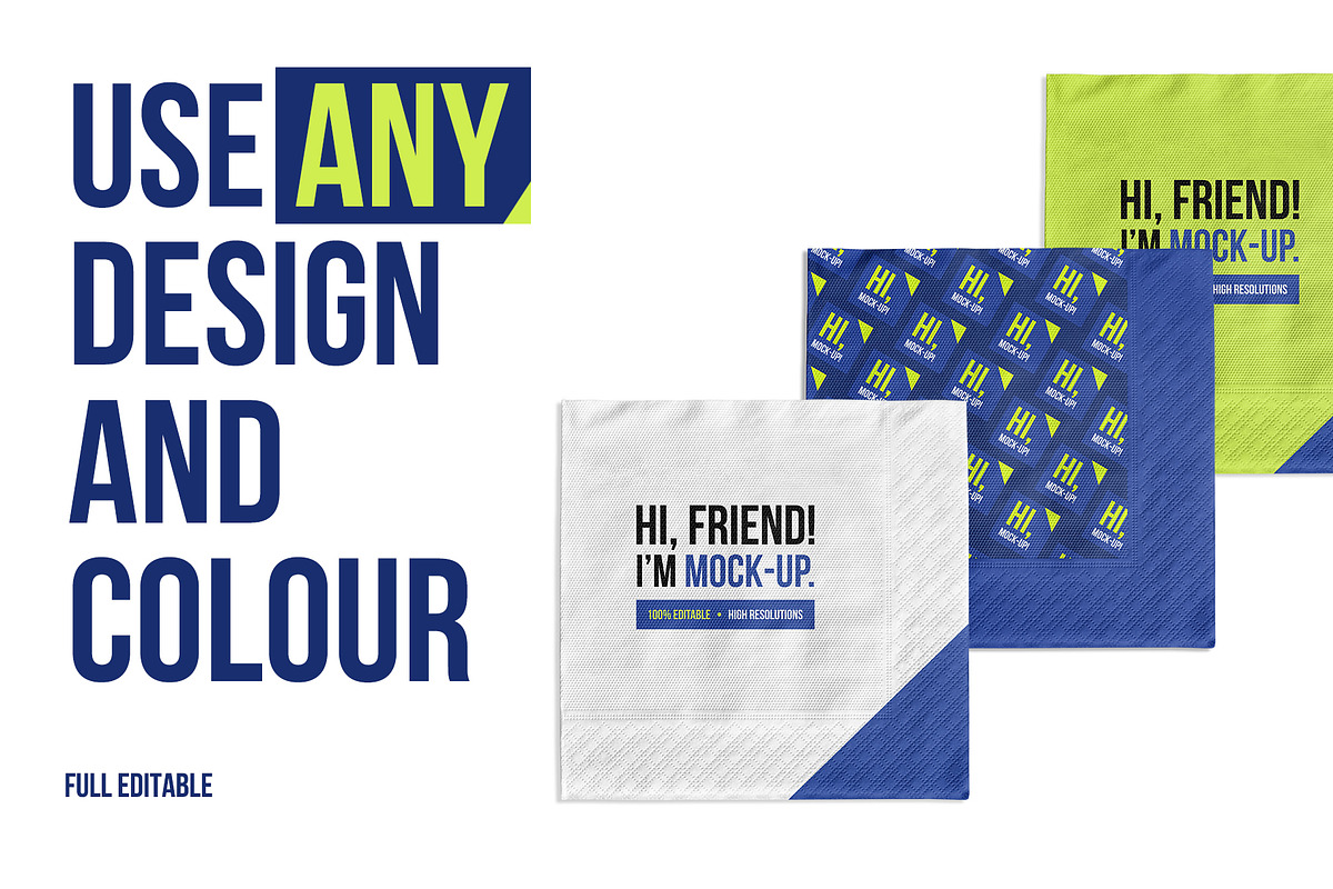 Big Paper Napkin PSD Mockups Vol2, a Product Mockup by Hi, Mock-Up! (Photo 5 of 12)