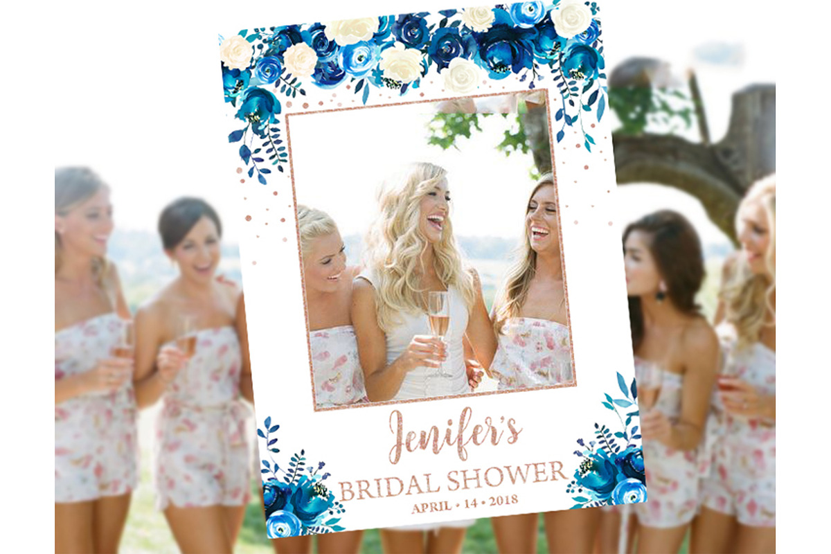 Navy Photo Prop Frame, Rose Gold, an Invitation Template by DreamsClipArt (Photo 2 of 2)