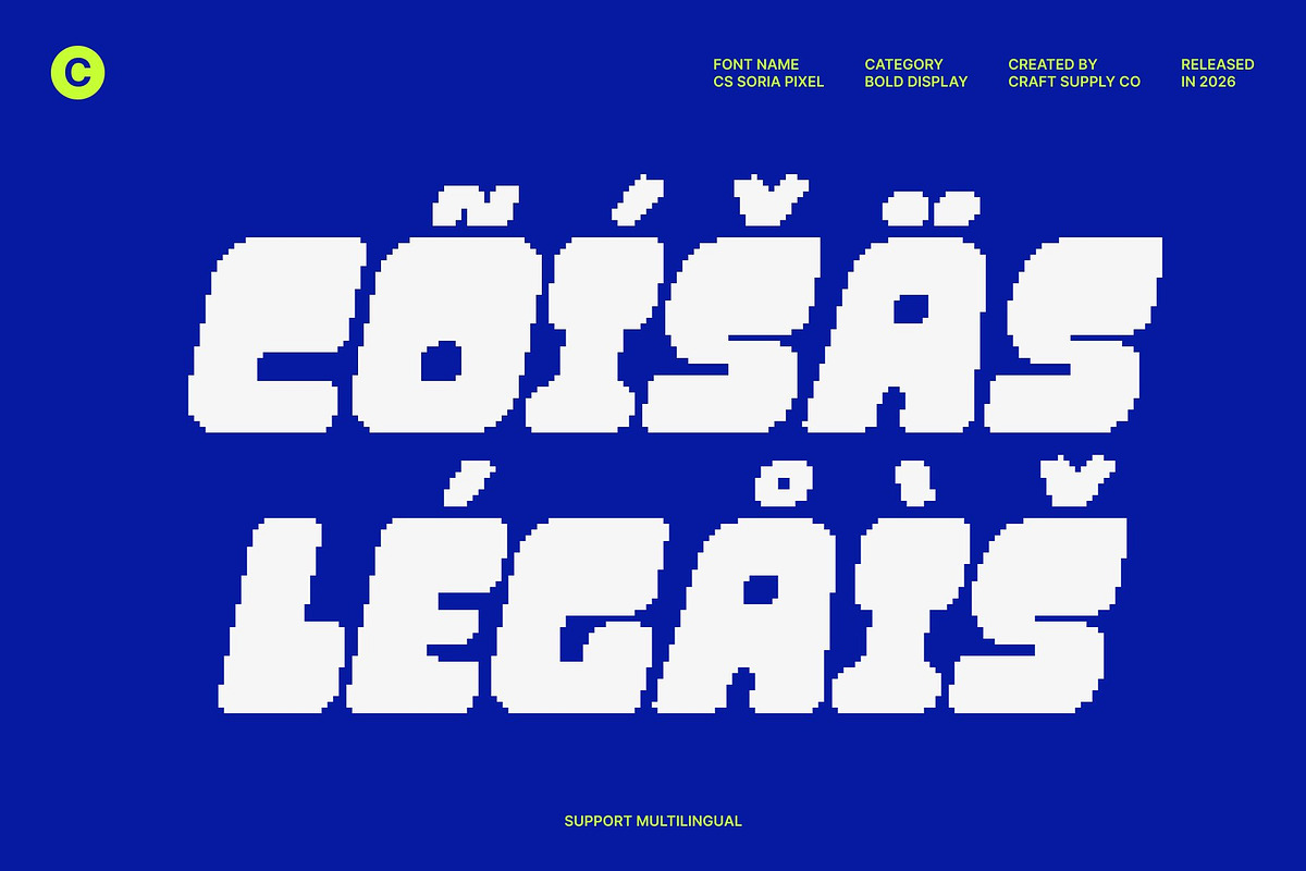 CS Soria Pixel, a Sans Serif Font by Craft Supply Co. (Photo 7 of 8)