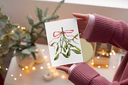 Mistletoe watercolor clipart, an Illustration by Artcard Watercolor (Thumbnail 6 of 7)