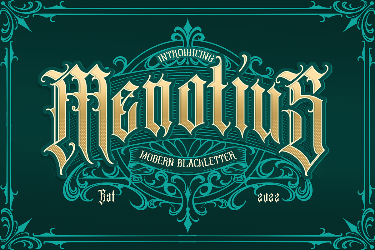 Menotius Modern Blackletters, a Blackletter Font by dansdesign (Photo 1 of 11)