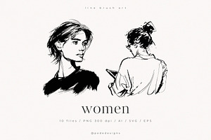 Women I, a Person Illustration by PeDe Designs