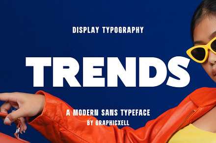 Trends Modern Bold Sans Font, a Sans Serif Font by Graphicxell