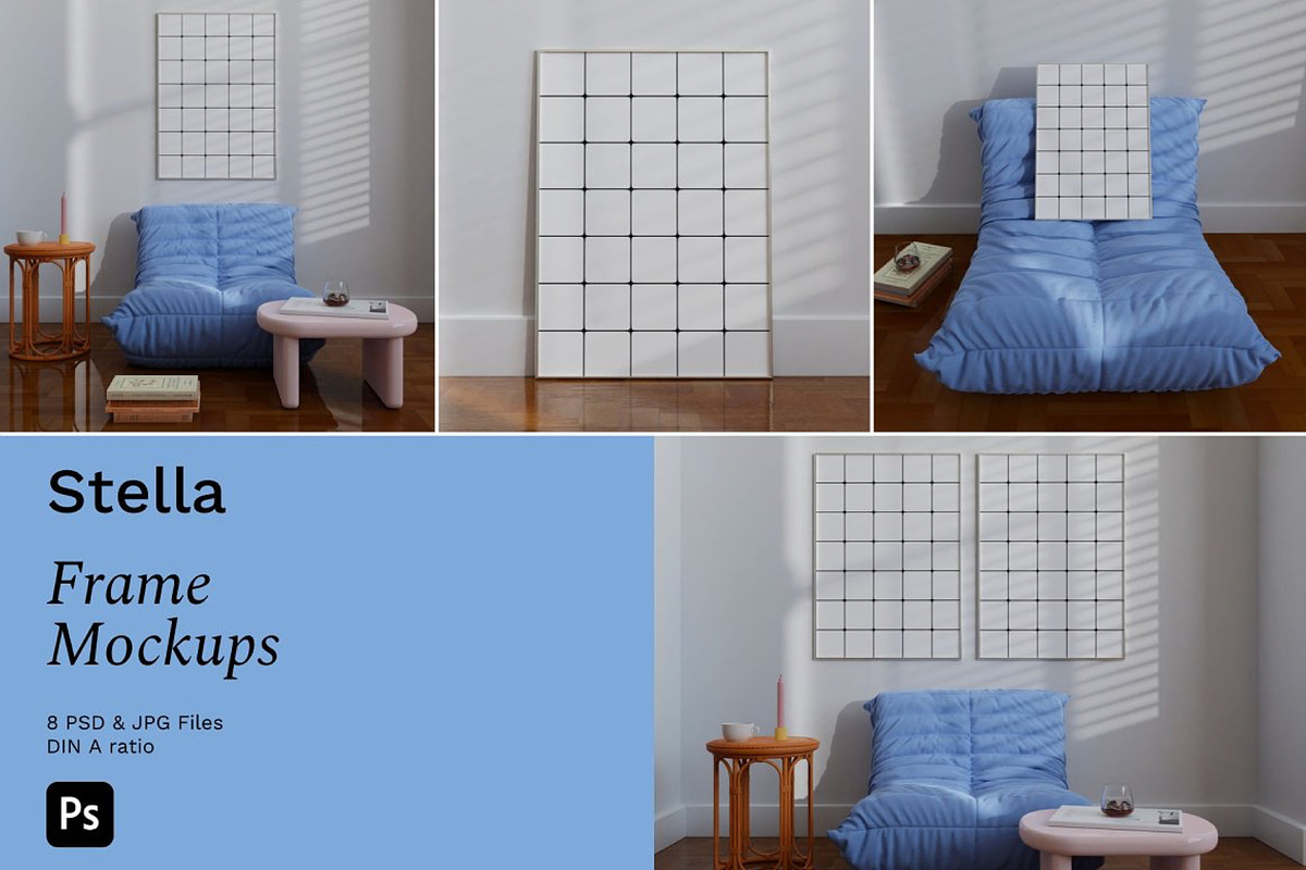 Artwork Mockups Bundle 20 in 1, a Household Mockup by Bonumo (Photo 32 of 41)