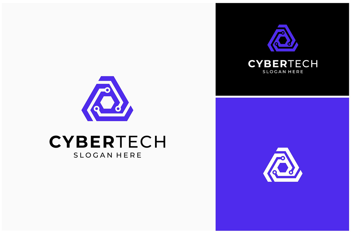 Cyber Security Triangle Tech Logo, a Branding & Logo Template by ika trisiana
