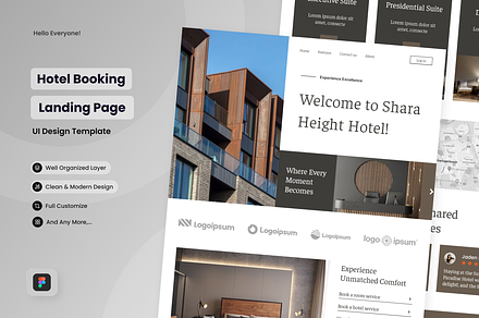 Booking Hotel - Landing Page, a Landing Page Template by Annora Studio
