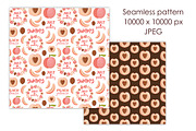 Peach set vector flat style, a Food Illustration by Whimsy Brush Studio (Thumbnail 6 of 9)