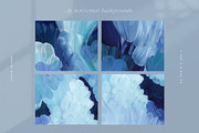 Blue Painted Abstract Backgrounds, a Texture Graphic by Basia Stryjecka (Thumbnail 11 of 18)