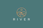River Mountain Hill Logo Badge, a Branding & Logo Template by Signatoro (Thumbnail 2 of 2)