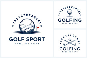 Golf logo sport design template