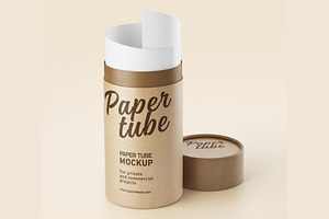 Premium paper tube mockup