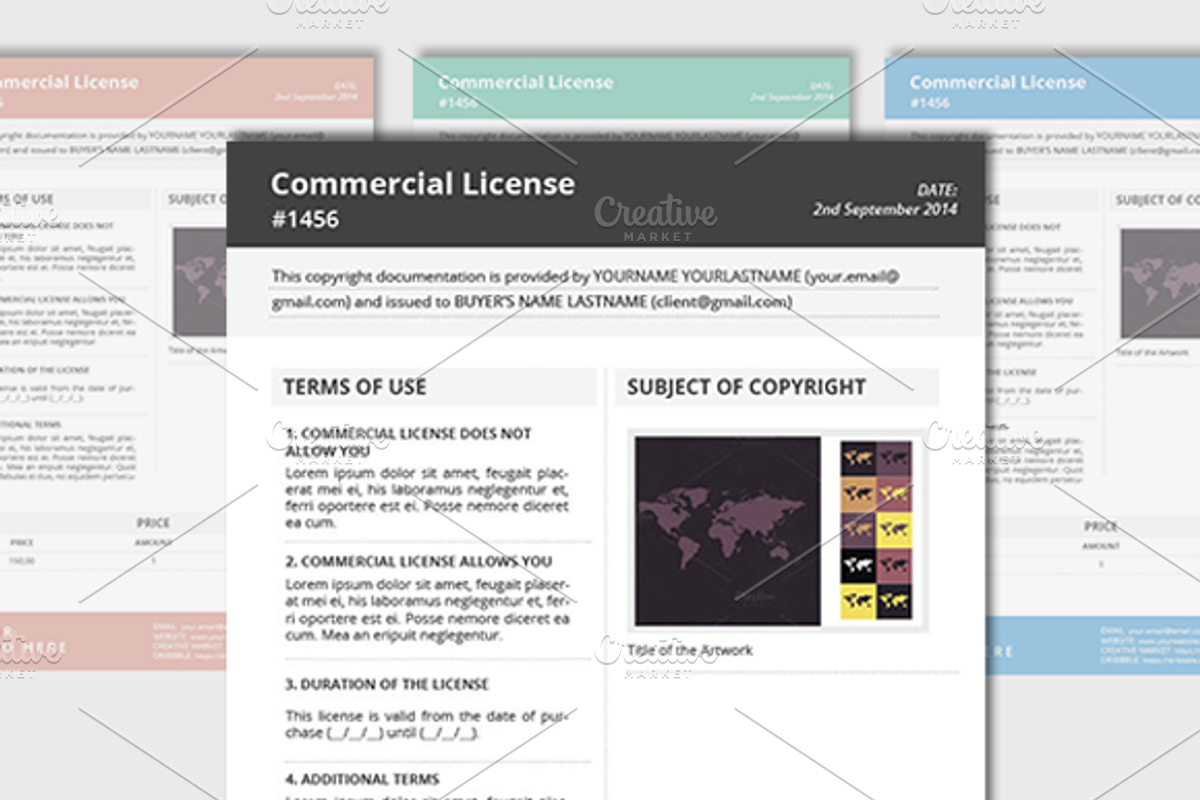 Commercial License Template, a Stationery Template by Design Shop (Photo 2 of 3)