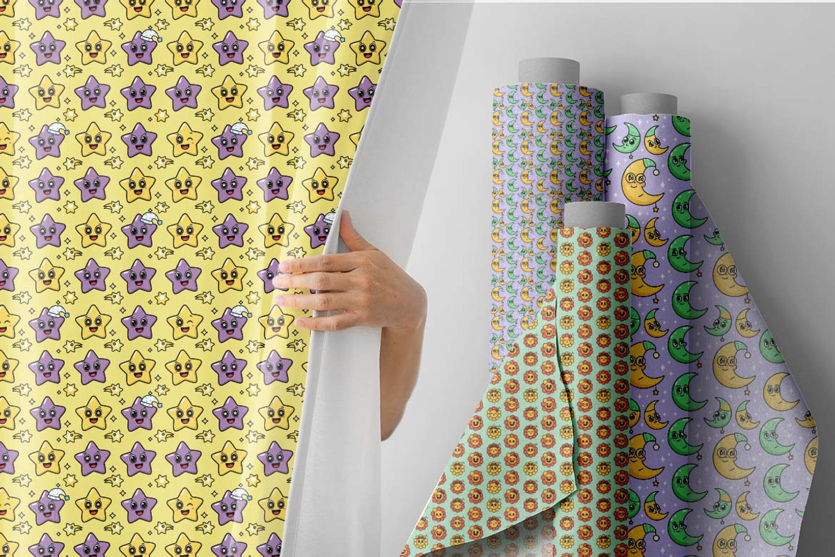 Kawaii Character Seamless Patterns, a Pattern Graphic by one-touch (Photo 11 of 17)