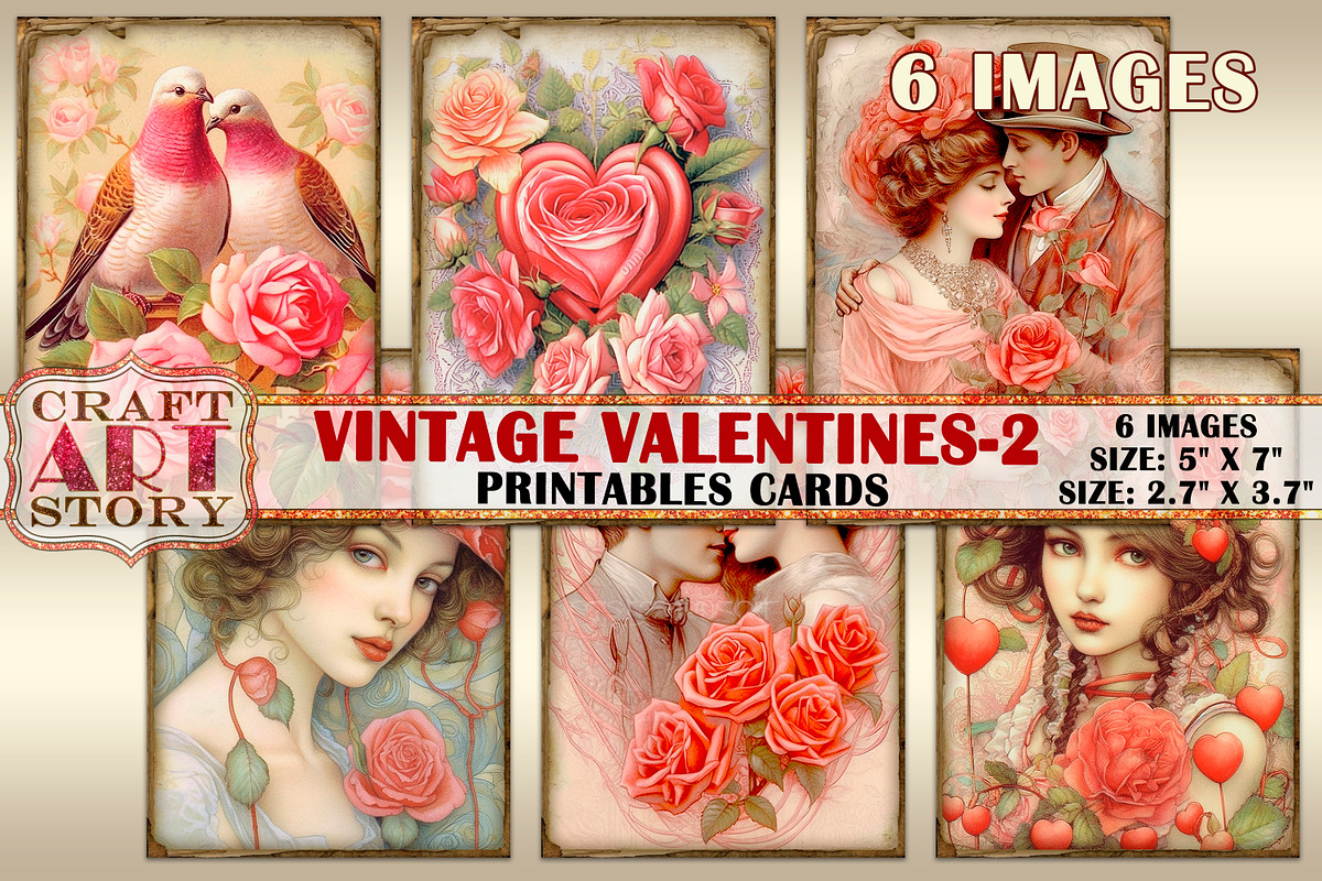 Valentines Valentine cards-2, a Person Illustration by CraftArtStory (Photo 1 of 3)
