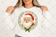 Santa Christmas Wreath PNG, an Illustration by Craft Nest (Thumbnail 3 of 6)