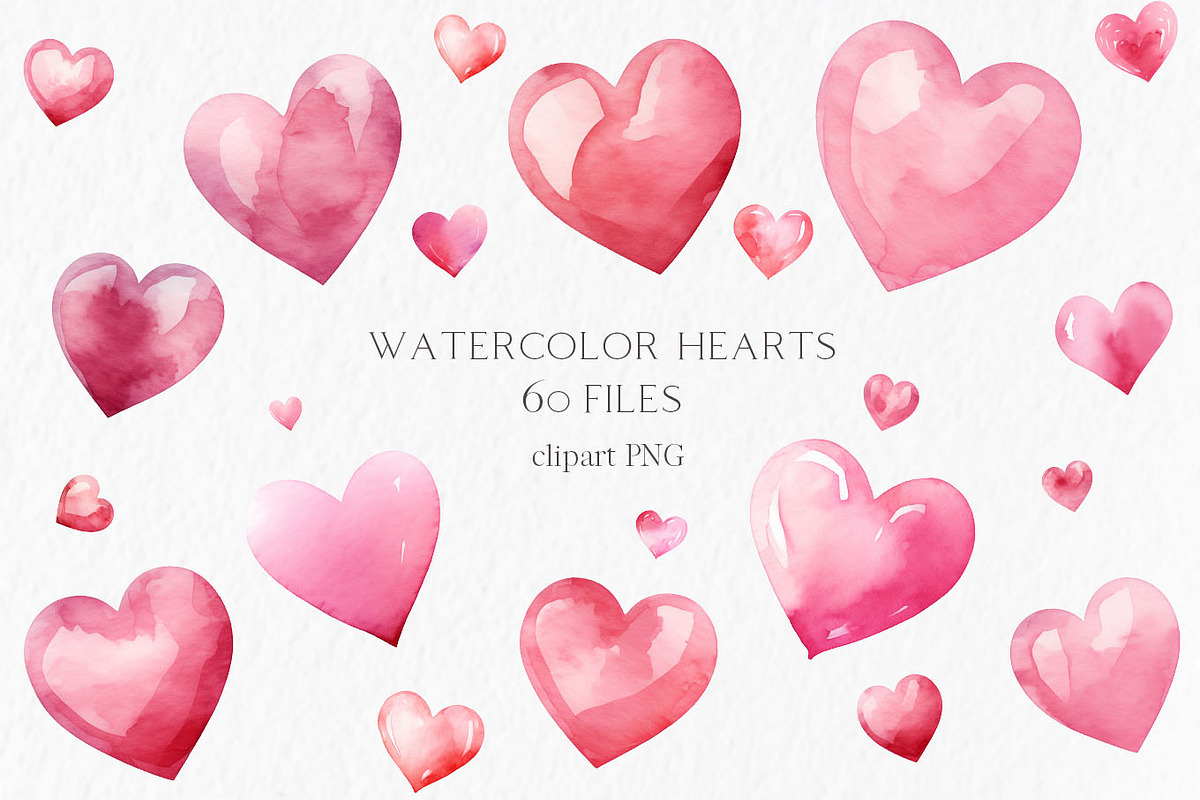 Watercolor heart clipart, an Object Graphic by MyLittleMeow (Photo 1 of 7)