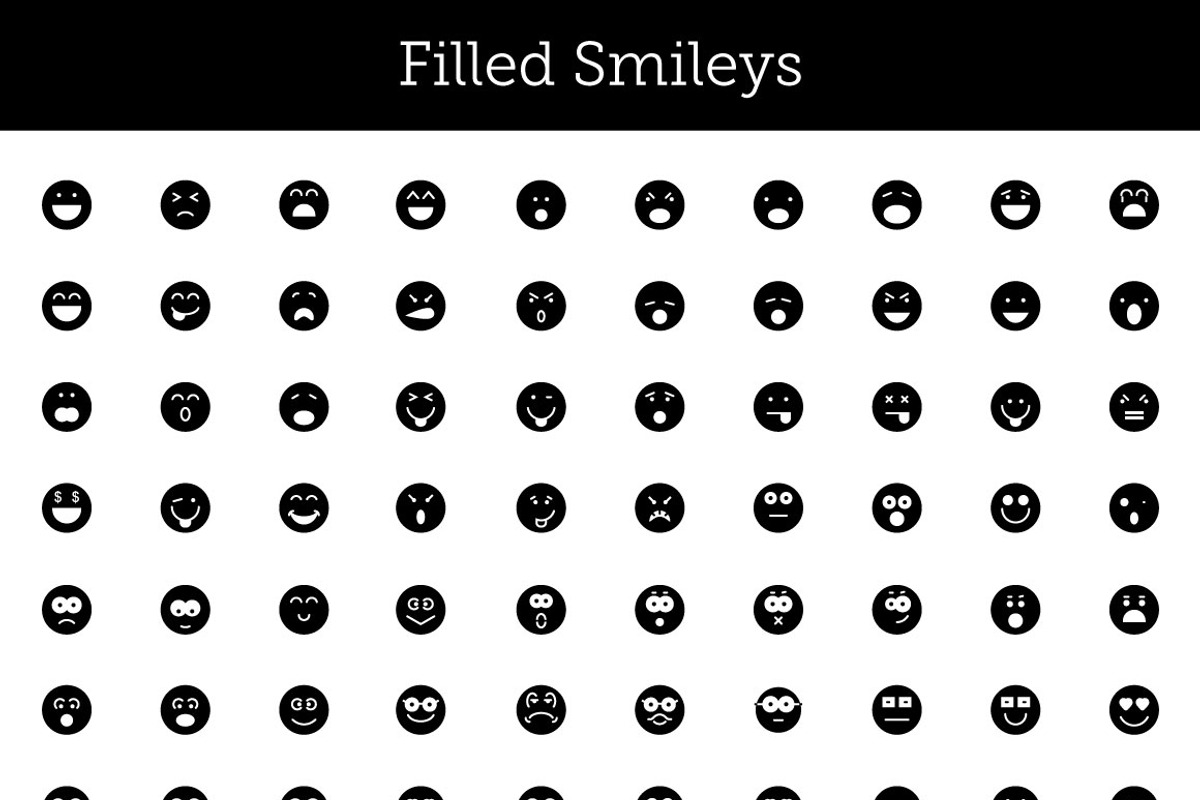 125+ Smileys Vector Icons preview 4