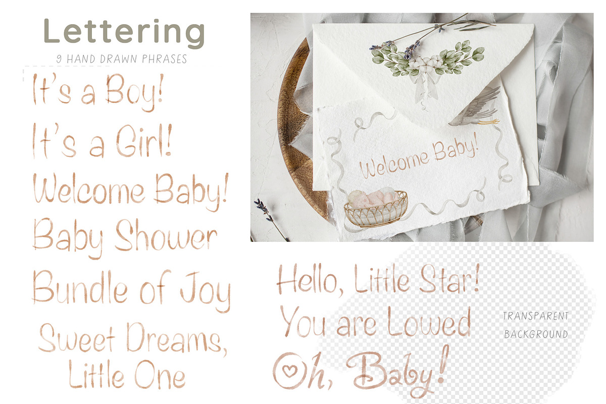 Eco Baby Shower Watercolor clipart, an Illustration by Alisles (Photo 8 of 15)