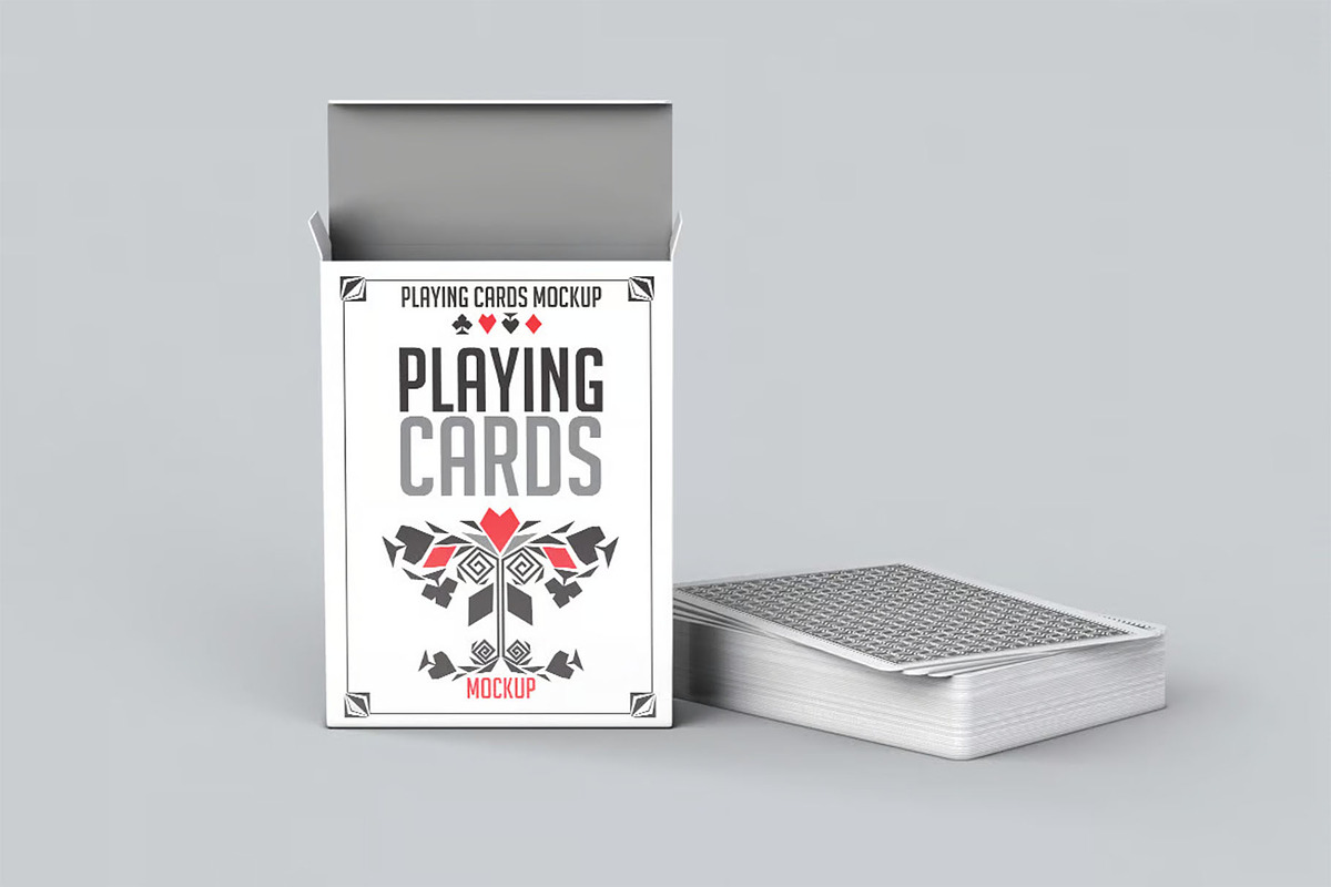 Playing Cards Mock-Up, an Advertising Mockup by Se٧enStudio (Photo 5 of 8)