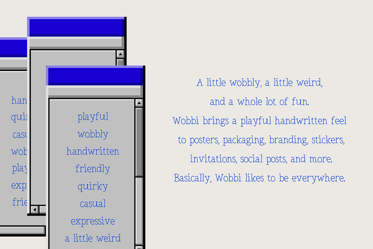 Wobbi – Playful Handwritten Serif, a Handwritten Font by BiancaXavier (Photo 4 of 9)