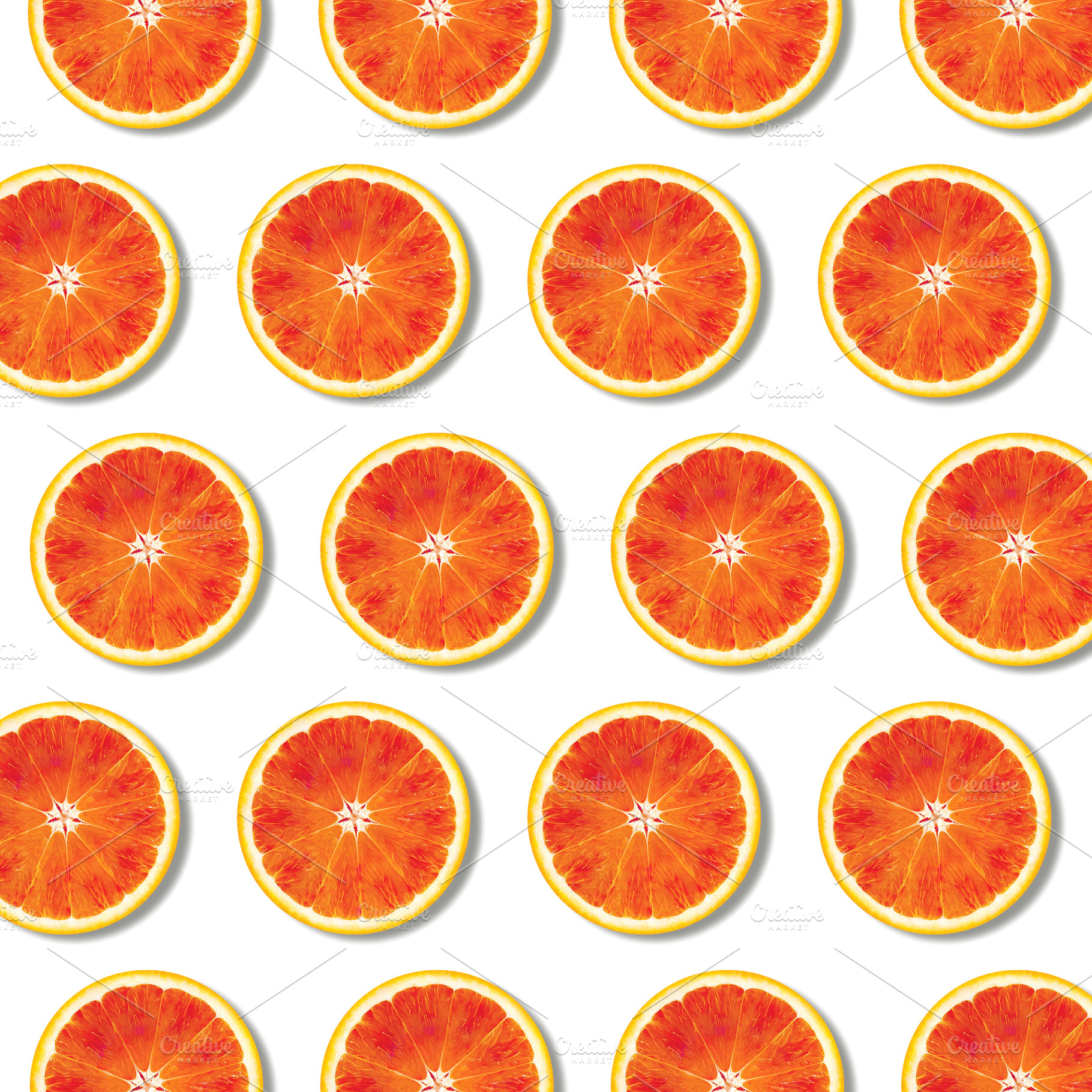 Flat lay red orange slices pattern, a Background Photo by BOOCYS