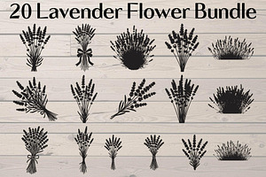 Lavender Flower Silhouette, an Object Graphic by Designer_Momina