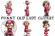 Funny Old Lady Clipart, an Illustration by OK Design (Thumbnail 2 of 6)