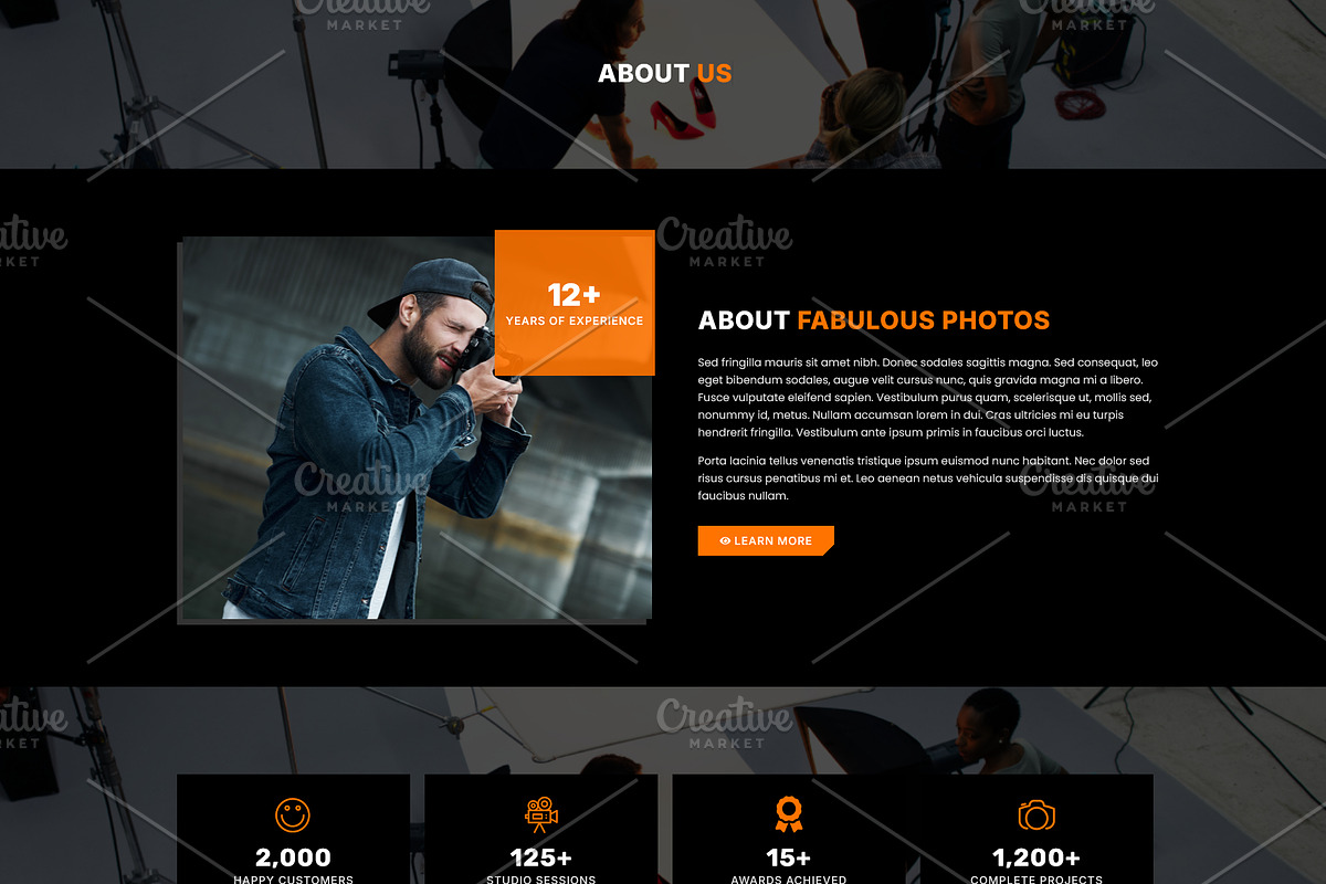 Stock Photo & Photography Elementor, a WordPress Template by HasnainDEV (Photo 2 of 6)