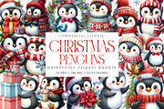 Cute Penguins Clipart Bundle, an Illustration by SinaCreation (Thumbnail 1 of 7)