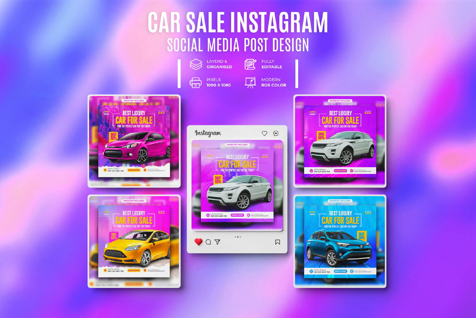 Care Sale Instagram Social Media Pos by MkStudio  Creative Market