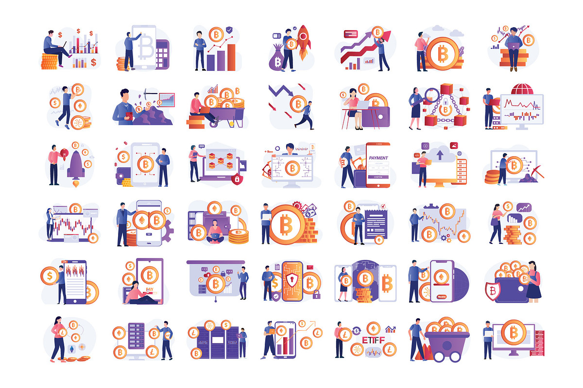 Blockchain Vector Illustration Pack, a Finance Illustration by Vector Portal (Photo 2 of 6)