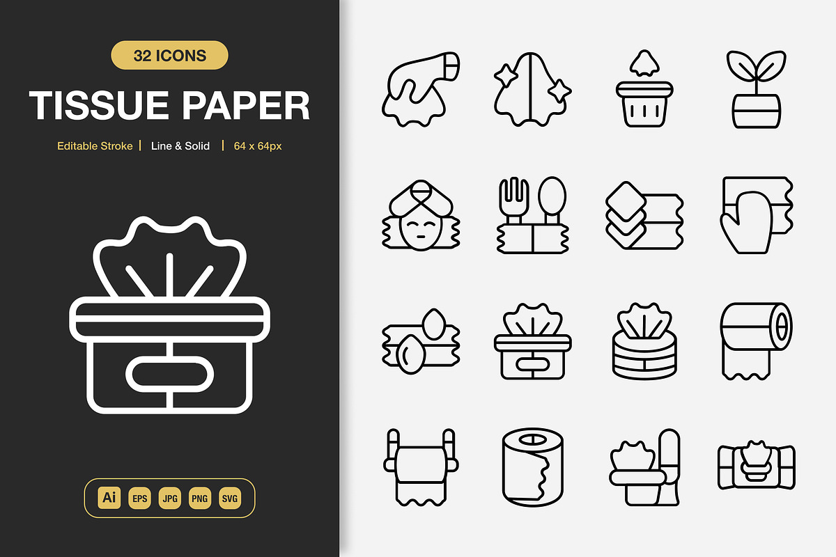 Tissue Paper Icons, an Icon by Spacepixel Creative (Photo 1 of 3)