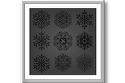 Set of Round Snowflakes With Winter, a Texture Illustration by FineArtStudio (Thumbnail 3 of 3)