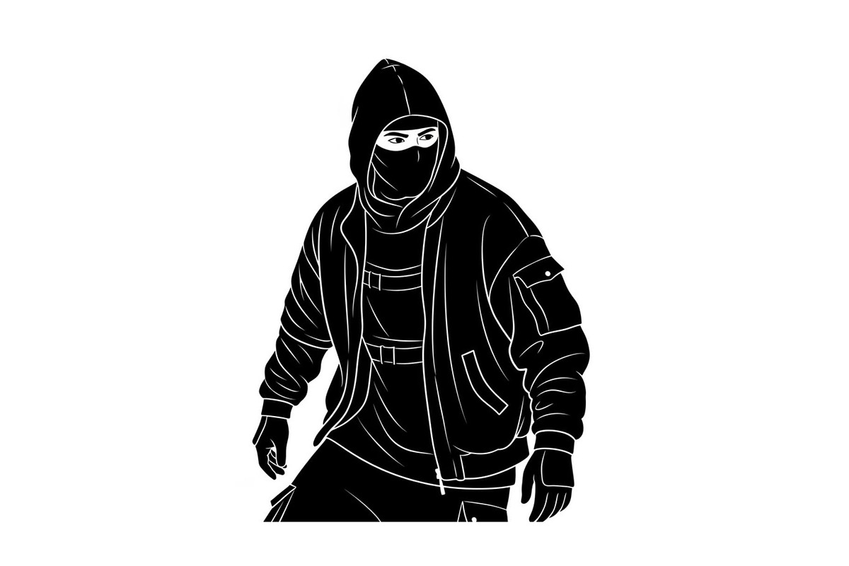 Hooded Street Ninja Silhouette, a Graphic by Gfx_Store (Photo 2 of 10)