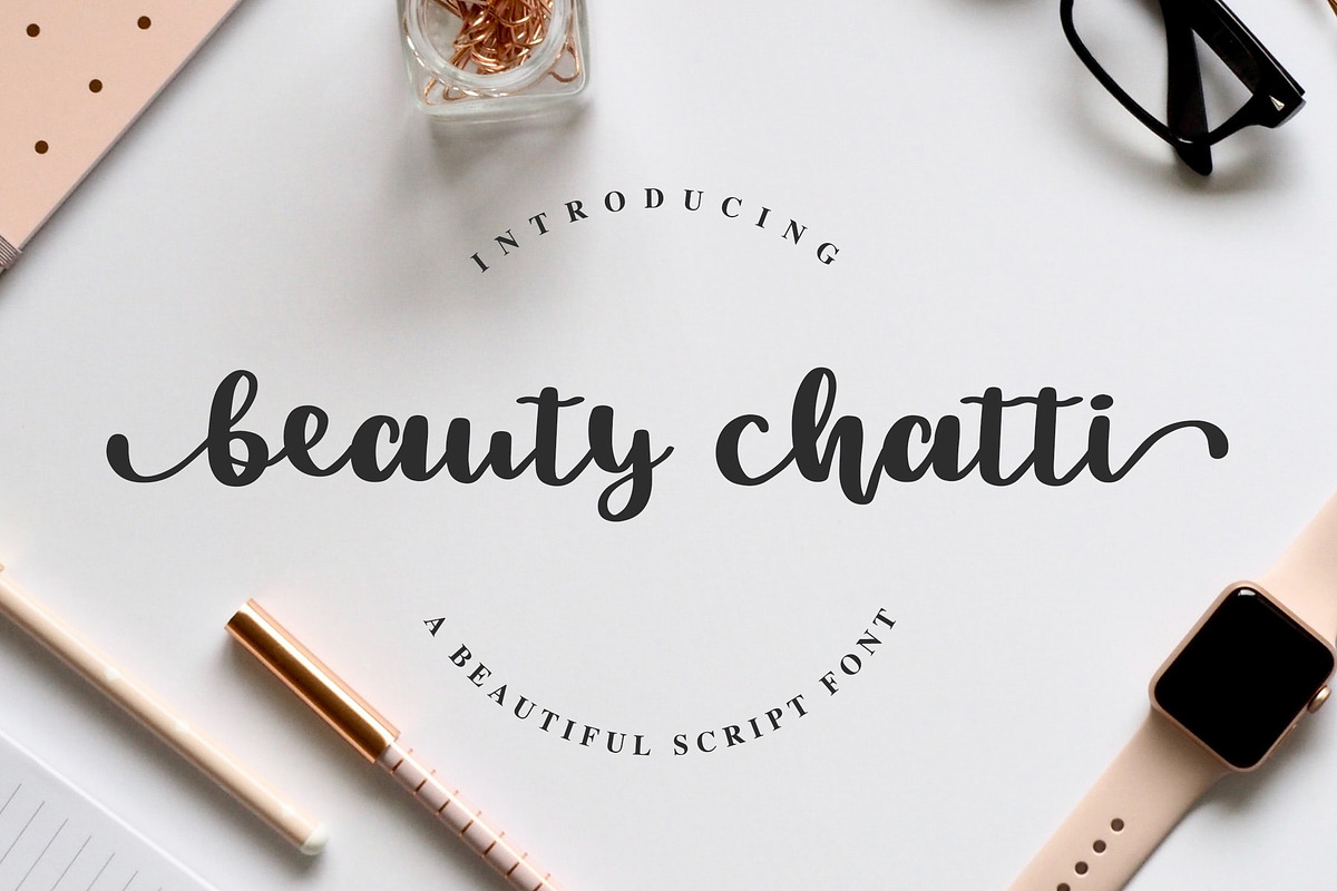 Beauty Chatti - Script Font, a Script Font by NTC Graphic (Photo 1 of 7)