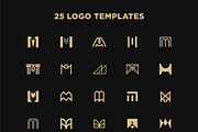 25 Monogram Letter M Logo, a Branding & Logo Template by Lightsense (Thumbnail 2 of 10)