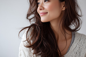 Natural beauty portrait of a smiling, a Person Photo by MistyDay