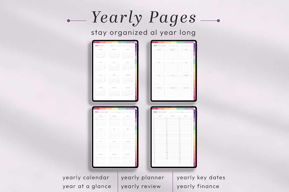 2026 All-in-One Digital Planner, a Templates & Theme by Sahara (Photo 3 of 12)
