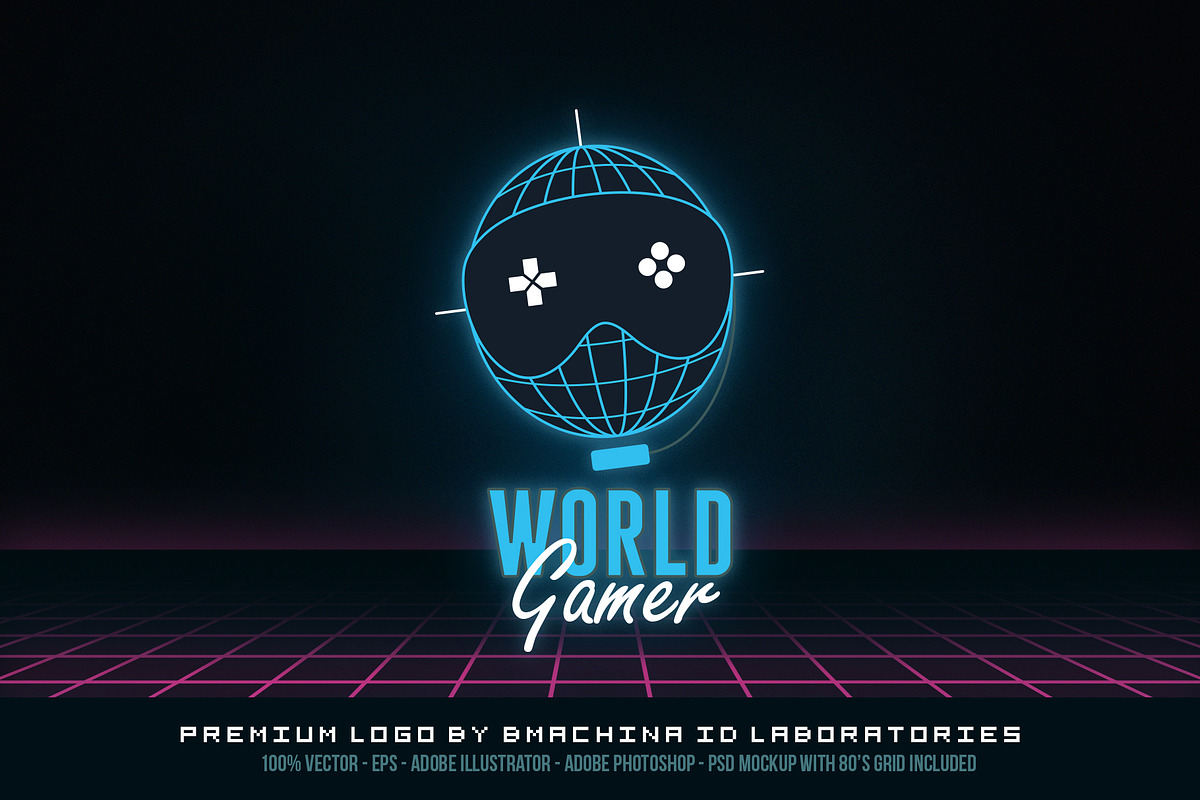 World Gamer Logo, a Branding & Logo Template by BMACHINA Labs. (Photo 1 of 6)