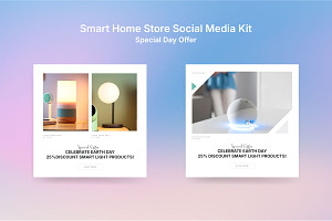 Smart Home Device Social Marketing, a Social Media Template by thedesignsource